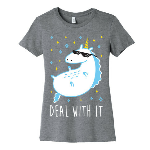 Deal With It Unicorn Womens T-Shirt
