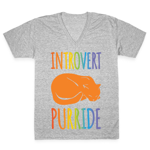 Introvert Purride V-Neck Tee Shirt