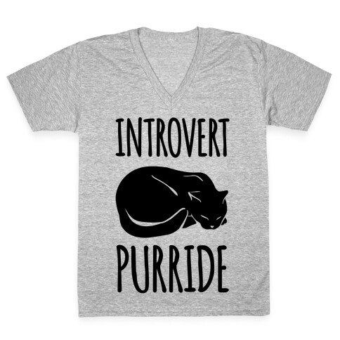 Introvert Purride V-Neck Tee Shirt