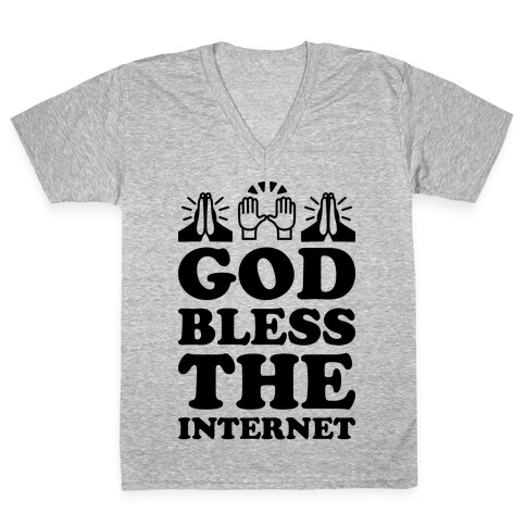 God Bless The Internet V-Neck Tee Shirt