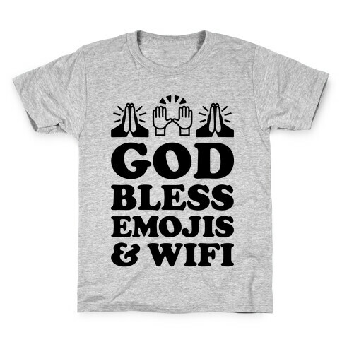 God Bless Emojis & Wifi Kids T-Shirt