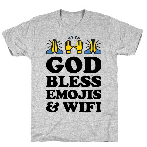 God Bless Emojis & Wifi T-Shirt