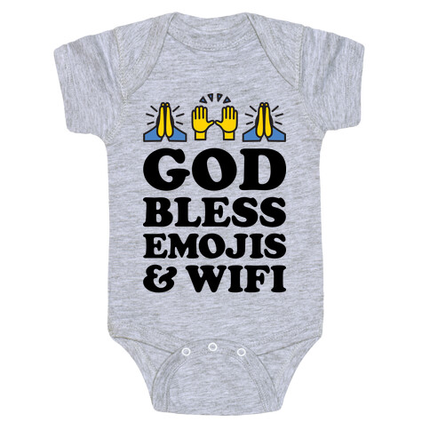 God Bless Emojis & Wifi Baby One-Piece
