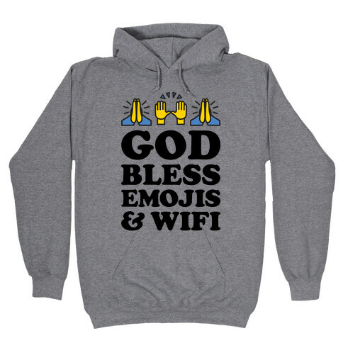 God Bless Emojis & Wifi Hooded Sweatshirt