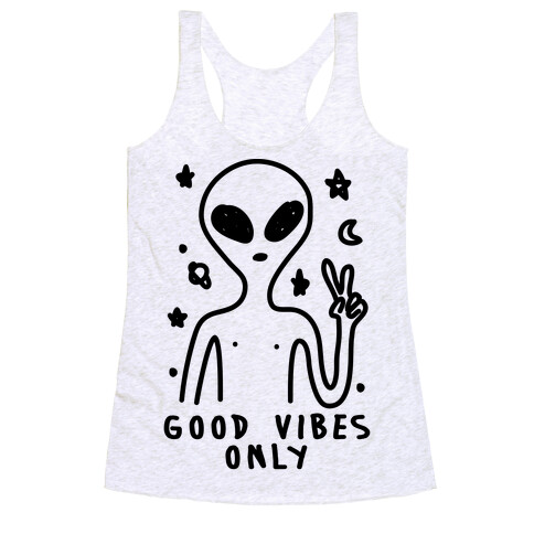 Good Vibes Only Alien Racerback Tank Top