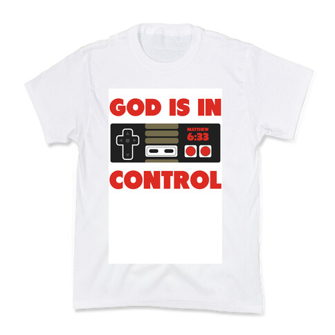 God's in Control (nerdy) Kids T-Shirt