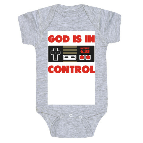God's in Control (nerdy) Baby One-Piece