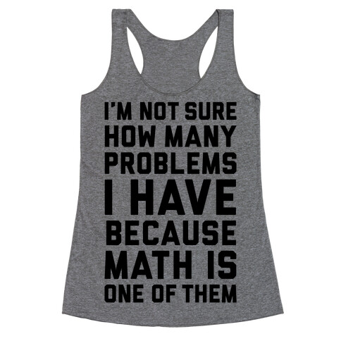 Math Problems Racerback Tank Top