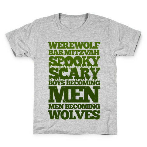 Werewolf Bar Mitzvah Kids T-Shirt