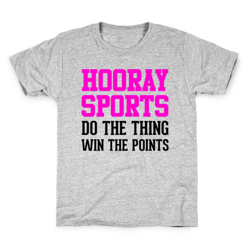 Hooray Sports (Pink) Kids T-Shirt