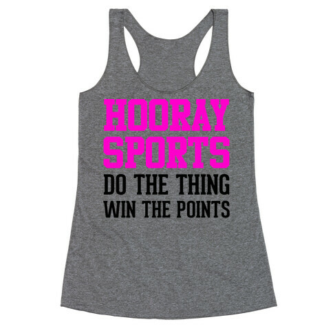 Hooray Sports (Pink) Racerback Tank Top