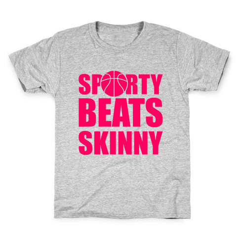 Sporty Beats Skinny (Basketball) Kids T-Shirt