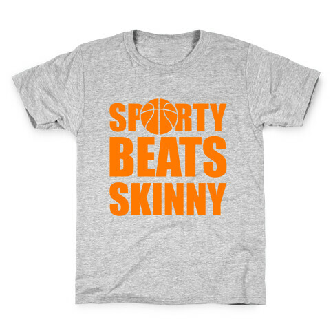 Sporty Beats Skinny (Basketball) Kids T-Shirt