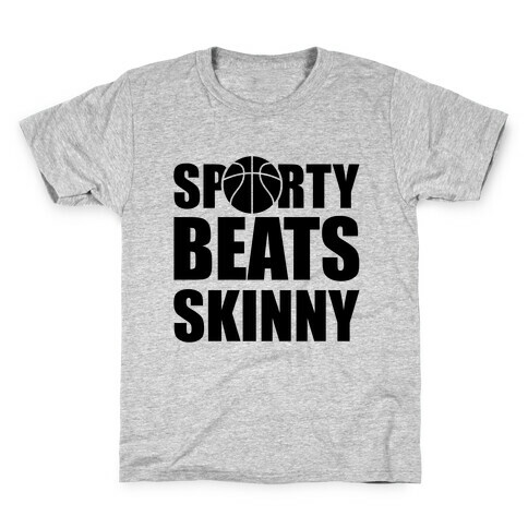 Sporty Beats Skinny (Basketball) Kids T-Shirt