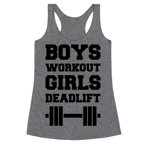 Boys Workout Girls Deadlift Racerback Tank Top