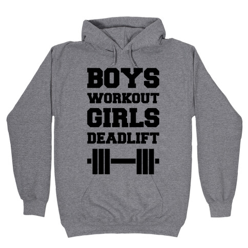 Boys Workout Girls Deadlift Hooded Sweatshirt