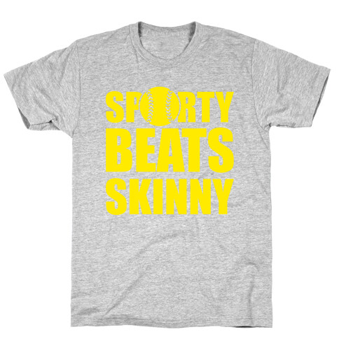 Sporty Beats Skinny (Softball) T-Shirt