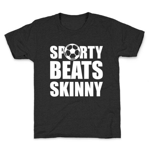 Sporty Beats Skinny (Soccer) Kids T-Shirt