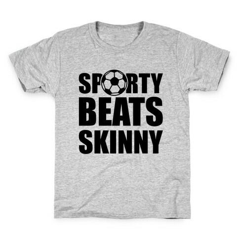 Sporty Beats Skinny (Soccer) Kids T-Shirt