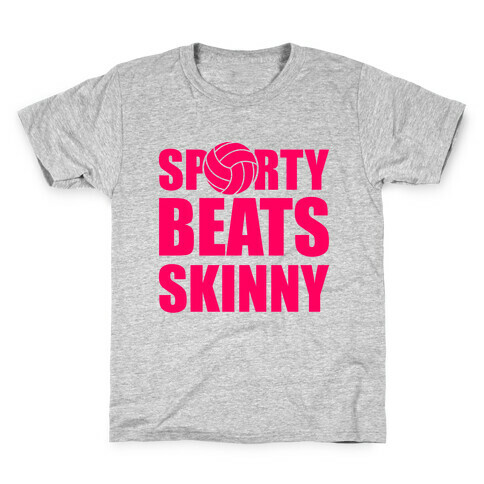 Sporty Beats Skinny (Volleyball) Kids T-Shirt