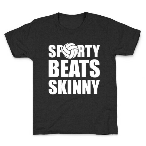 Sporty Beats Skinny (Volleyball) Kids T-Shirt