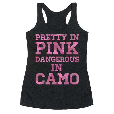 Dangerous in Camo Racerback Tank Top