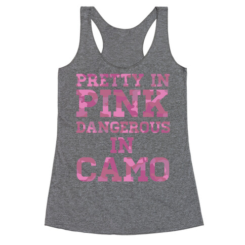 Dangerous in Camo Racerback Tank Top