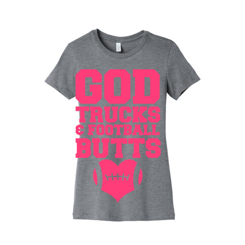 God, Trucks & Football Butts Womens T-Shirt