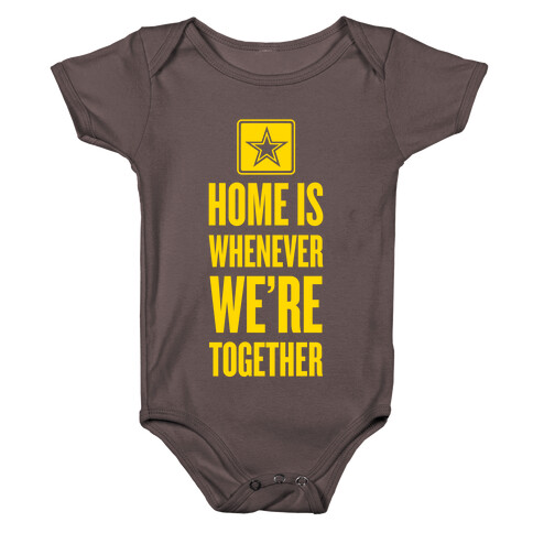 Home Is Whenever We're Together (Army) Baby One-Piece