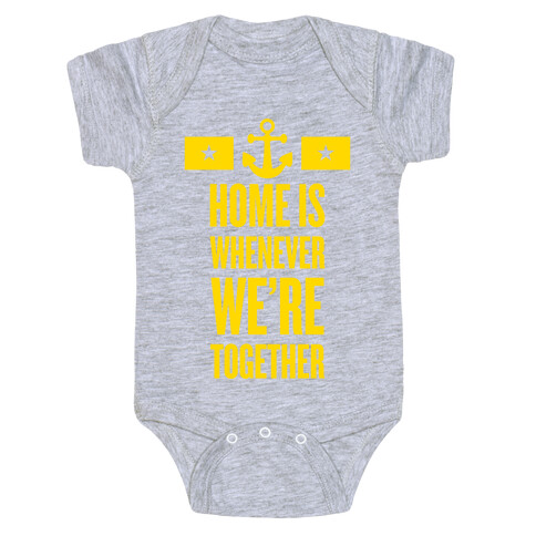 Home Is Whenever We're Together (Navy) Baby One-Piece
