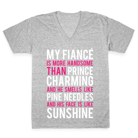 My Fiance (Prince Charming) V-Neck Tee Shirt