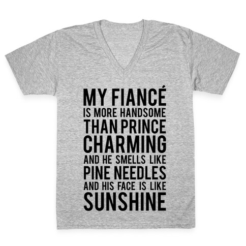 My Fiance (Prince Charming) V-Neck Tee Shirt