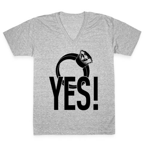 YES! (Bachelorette) V-Neck Tee Shirt