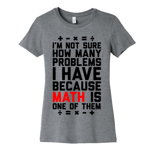 I'm Not Sure How Many Problems I Have Womens T-Shirt