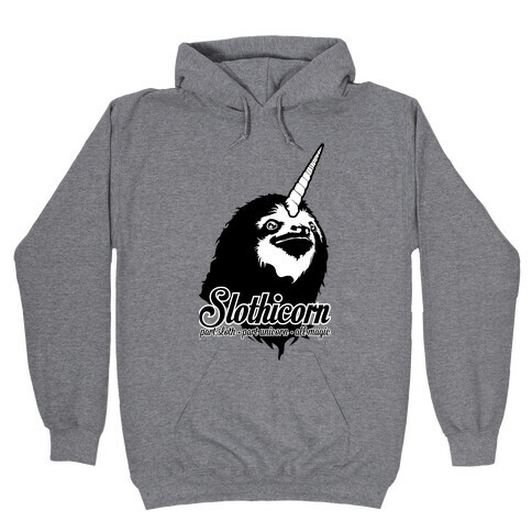 Slothicorn Part Unicorn Part Sloth All Magic Hooded Sweatshirt