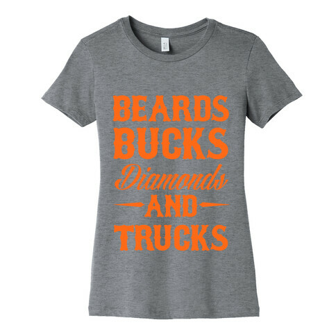 Beards, Bucks, Diamonds and Trucks Womens T-Shirt