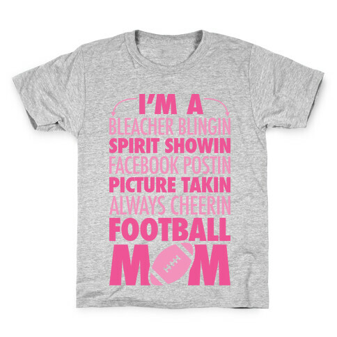 Football Mom Kids T-Shirt