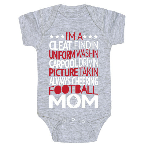 Football Mom Baby One-Piece
