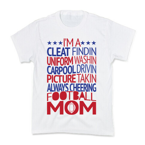 Football Mom Kids T-Shirt