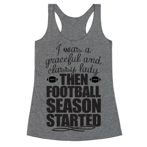 Football Lady Racerback Tank Top