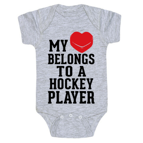 My Heart Belongs To a Hockey Player Baby One-Piece
