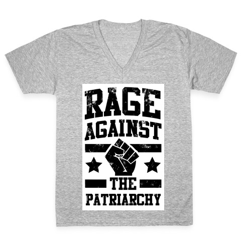 Rage against the Patriarchy V-Neck Tee Shirt