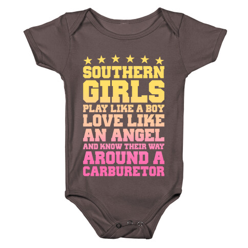 Southern Girls Know Their Way Around A Carburetor Baby One-Piece