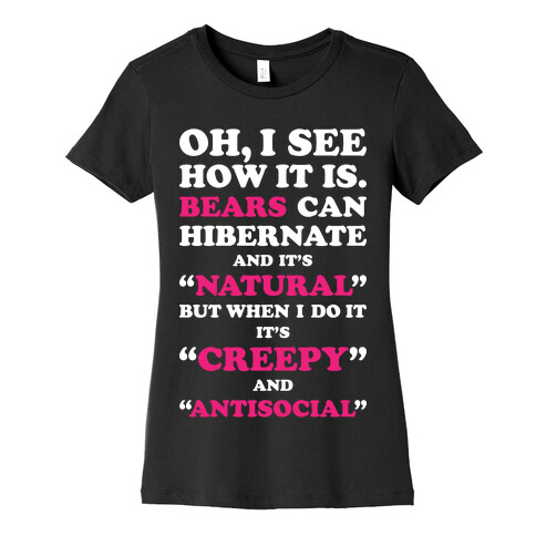 Hibernation Womens T-Shirt