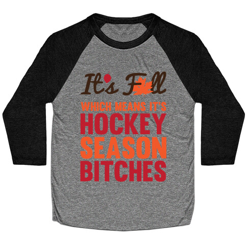 Hockey Season Baseball Tee