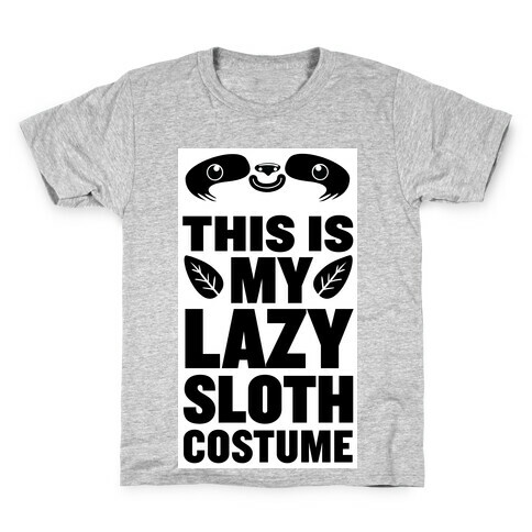 Lazy Sloth Costume Kids T-Shirt
