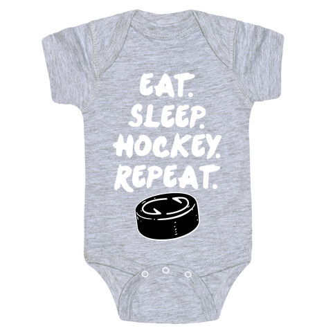 Eat Sleep Hockey Baby One-Piece