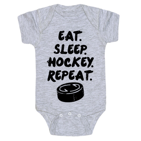 Eat Sleep Hockey Baby One-Piece