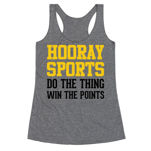 Hooray Sports (Yellow) Racerback Tank Top