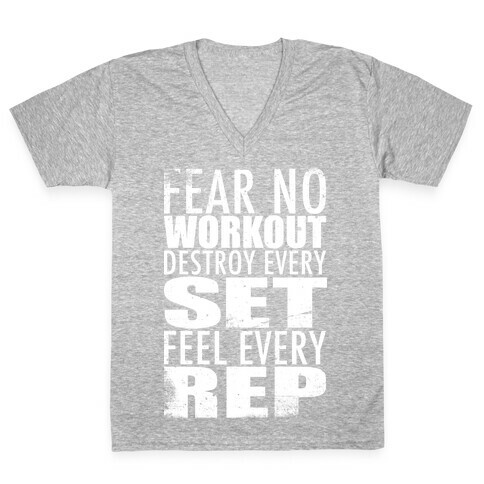 Fear No Workout V-Neck Tee Shirt